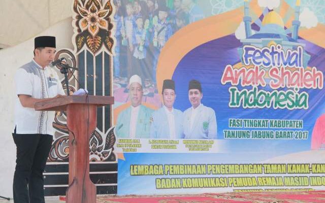 Kegiatan Festival Anak Soleh Indonesia ke 7 tahun 2017 garapan BKPRMI, Sabtu (07/10/17) berlangsung sukses di Kabupaten Tanjung Jabung Barat.