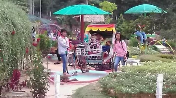 Talang Bukit Berbunga salah satu destinasi wisata unik dari barang bekas di Batanghari. Tempat wisata ini mengedepankan pemandangan bunga.