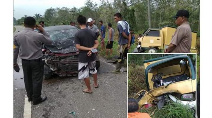 Lakalantas di kilometer 41, jalan lintas Sarolangun-Merangin Antara mobil Suzuki Swift dengan mobil box (rokok sukun).