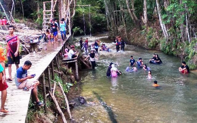 Objek wisata baru di Waskita. Kabupaten Merangin ini diminati warga. Foto : Ramadhan.