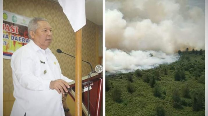 Data Hotspot dan Karhutla ini disampaikan bupati pada rakor di Balai Pertemuan Kantor Bupati Tanjab Barat, Rabu (28/08/2019).