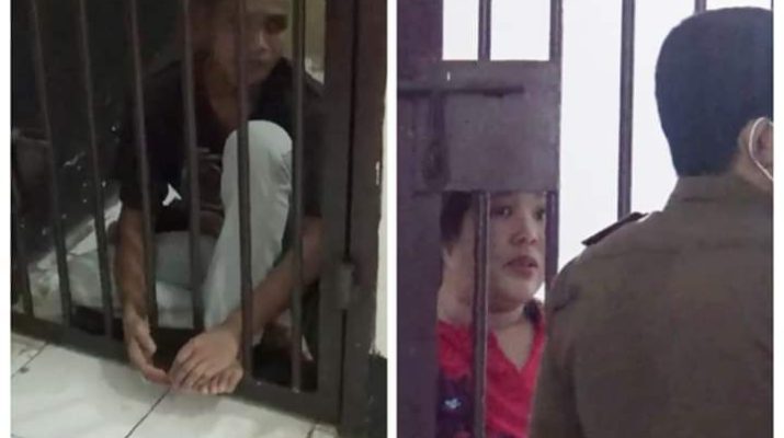 Aksi pencurian pasangan suami istri di Kabupaten Muaro Jambi ini terbilang mengejutkan. Selain beraksi di halaman Masjid, keduanya ternyata sudah beraksi 33 kali. Tampak keduanya sudah dalam sel.