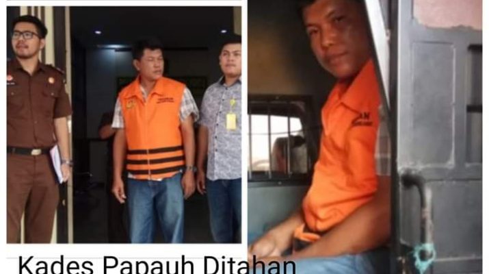 Kejari Tahan Kades Sungai Papauh, Kecamatan Muara Papalik, Tanjab Barat. Karmani (45) ditahan lantaran pengunaan Dana Desa dan ADD 2017 dan 2018
