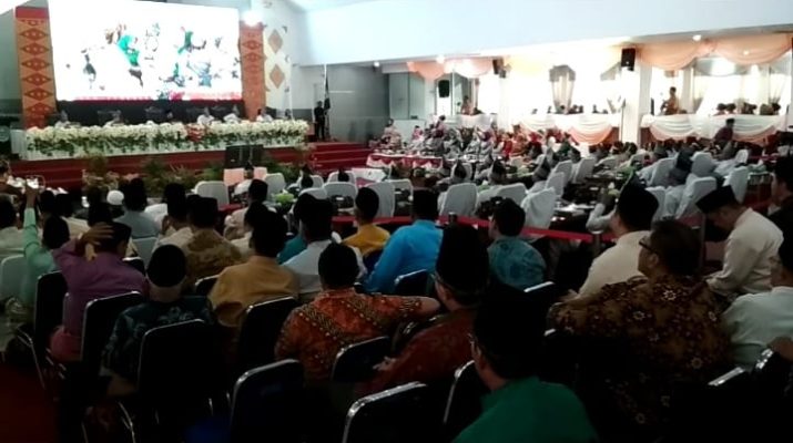 Paripurna DPRD Merangin dalam rangka HUT Ke 70 Kabupaten Merangin, Minggu (22/12/2019) pagi tak dihadiri 4 bupati pendukung Al Haris