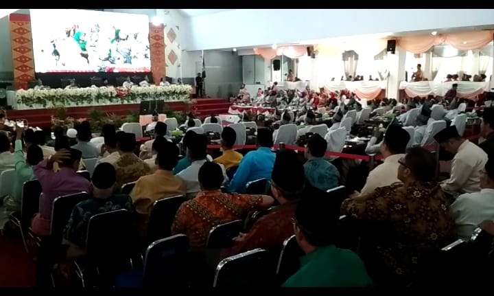 Paripurna DPRD Merangin dalam rangka HUT Ke 70 Kabupaten Merangin, Minggu (22/12/2019) pagi tak dihadiri 4 bupati pendukung Al Haris