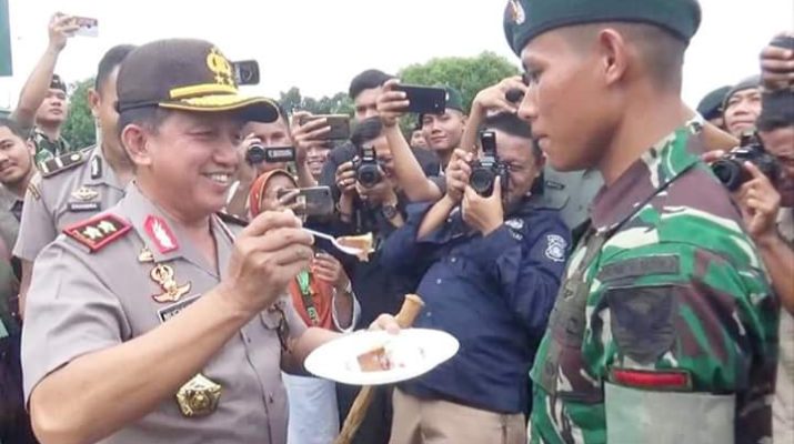 Kapolda Jambi Dan Rombongan Datangin Markas Batalyon Yonif Raider
