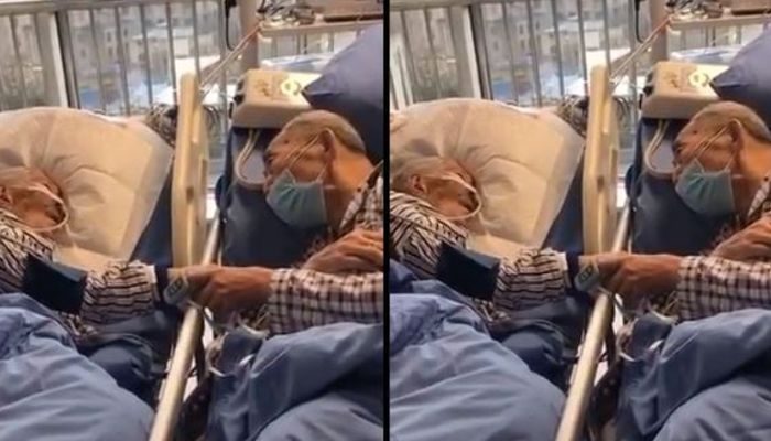 Pasangan Lansia terinfeksi virus corona viral