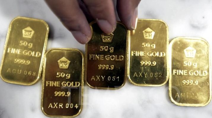Harga emas batangan PT Aneka Tambang (Persero) Tbk pada Kamis (26/3/2020) terbaru terus melonjak. Harga berada di angka Rp 924.000 per gram. 