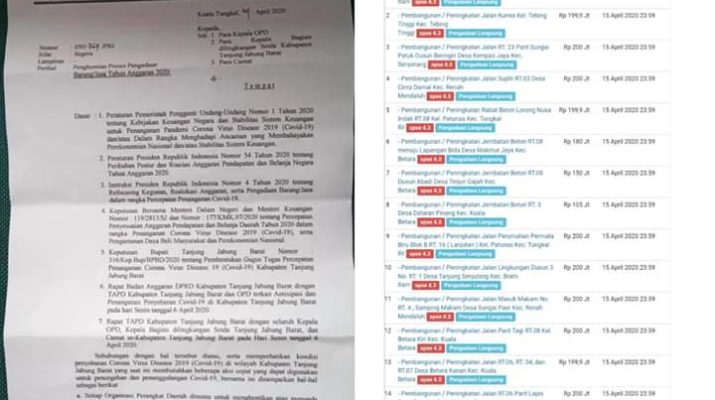 Dinas Perkim Tanjabbar Kankangi Surat Edaran Pemkab