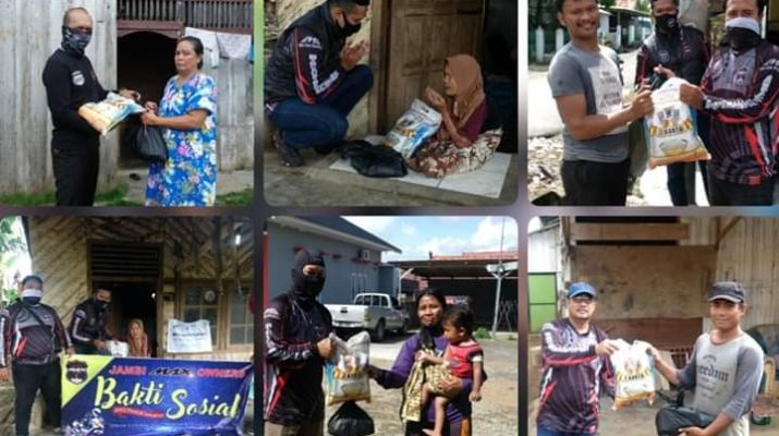 Ditengah Covid-19, Komunitas JMO Bagikan Ratusan Paket Sembako 