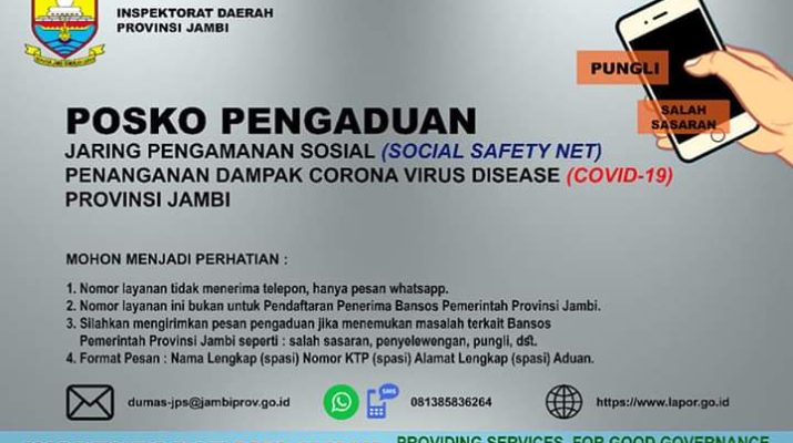 Jika Ada Pelanggaran Pada Bantuan Covid-19, Dapat Lapor ke Sini