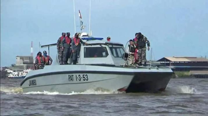 Polri dan TNI AL Razia Kapal Asing Masuk Tanjabbar
