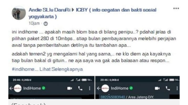 Ngomel-ngomel, Pelanggan Emosi Karena Tagihan Indihome Melebihi Paket