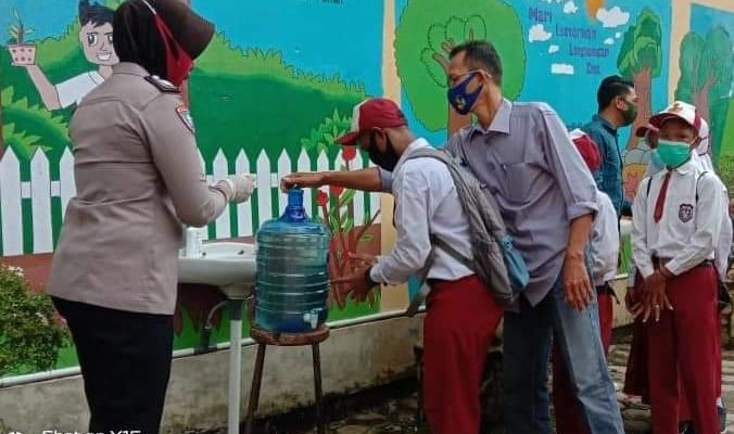 Tempat Pencuci Tangan di SMP 2 Kuala Tungkal, Tak Berfungsi