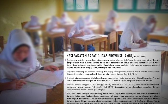 Kerinci Batal Masuk Zona Hijau, Sekolah di Merangin Boleh Buka Seperti Biasa