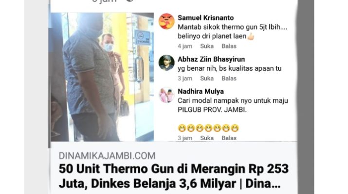 50 Thermo Gun di Merangin 3,5 M, Netizen Sebut Cari Modal Buat Pilgub