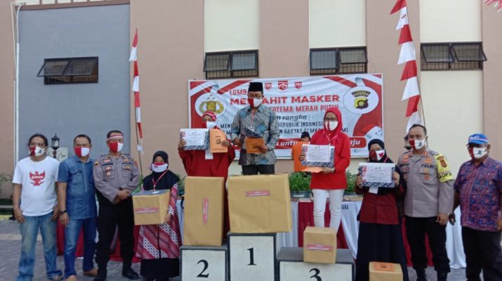 Sambut HUT RI, Polres Adakan Jahit Masker, Ini Pemenangnya