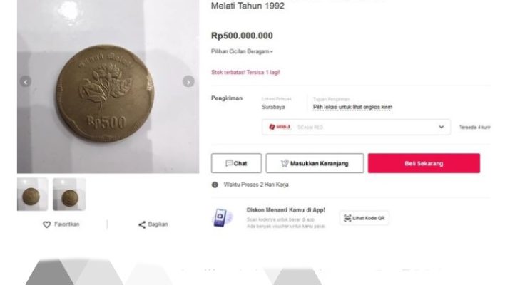 Viral, Uang Koin Ini Dijual Mahal, Harganya Capai 500 Juta Loh