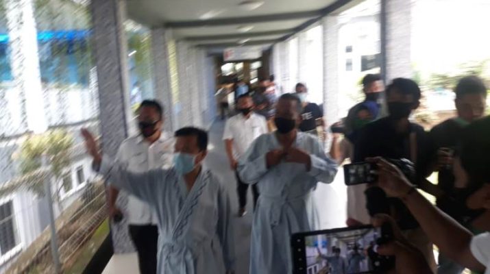 Datang bersama, kandidat calon gubernur dan wakil gubernur Haris-Sani jalani tes kesehatan di RSUD Raden Mattaher, Sabtu (5/9/2020) pagi. 