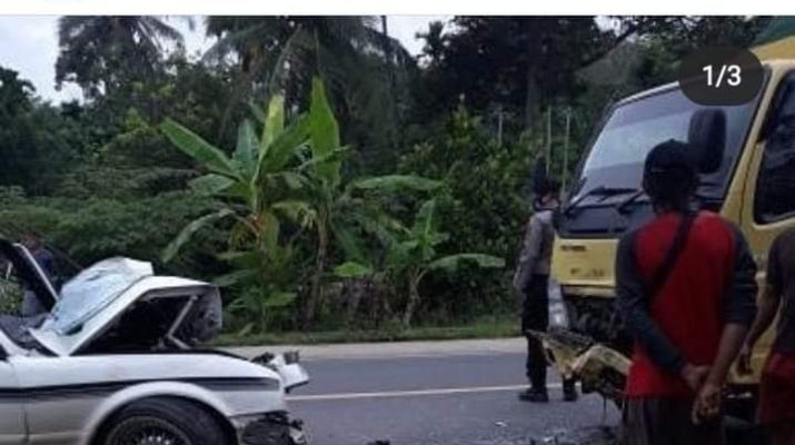 Lagi, Kecelakaan Truk Vs Sedan Di Sungai Landai Jambi