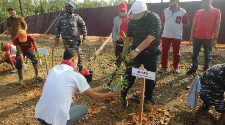 Bupati Bersama Danlanal Palembang Tanam Mangrove