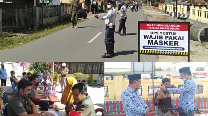 Ratusan Warga Terjaring Razia Tak Pakai Masker di Kerinci