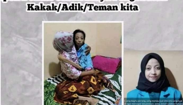 Tak Punya Biaya Berobat, Mahasiswi UIN Ini 7 Bulan Terbaring Sakit di Rumah