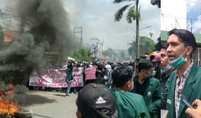 Blokir Jalan di Jambi, Mahasiswa Unbari Ajak Masyarakat Jegal Omnibus Law