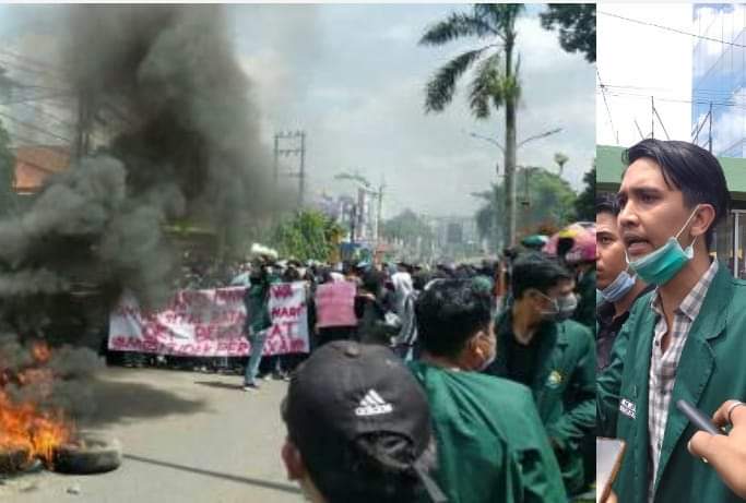 Blokir Jalan di Jambi, Mahasiswa Unbari Ajak Masyarakat Jegal Omnibus Law