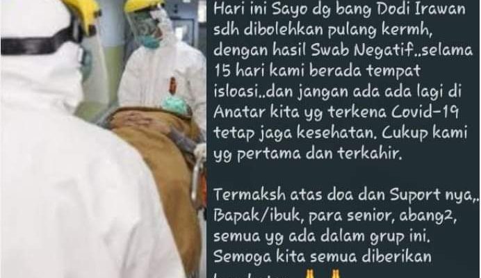 2 Wartawan di Jambi Sembuh Dari Corona, JP : Cukup Kami Saja