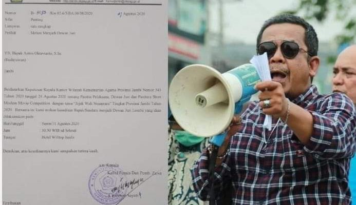 Ketua DPD AMTI Jambi, Tajri Danur kecam Kakanwi Kemenag Provinsi Jambi, yang hingga saat ini belum bayar honor juri dan hadiah peserta lomba. Tak ayal, ia pun geram dan bilang 'kalau tak punya dana gak usah buat acara'. Hal itu disampaikan Ketua DPD Angkatan Muda Thareqat Islam (AMTI) Jambi, Tajri Danur pada Dinamikajambi.com, Selasa (13/10/2020).