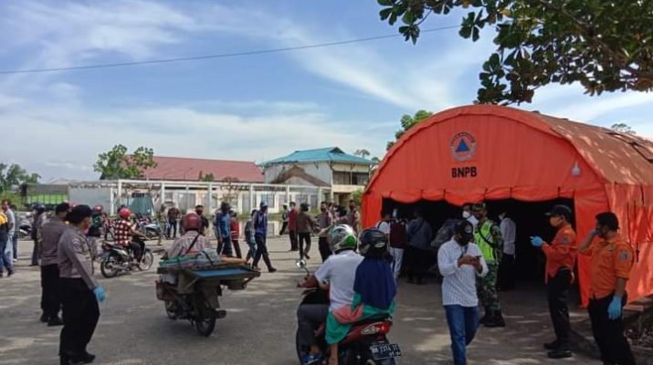 Guna melakukan pencegahan dan pengawasan terhadap virus Corona, saat ini 3 Posko Covid-19 didirikan di Pintu Masuk Tanjabbar Kamis (15/10/2020).
