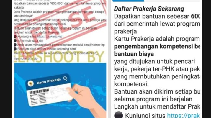 Tiba-tiba saja, beredar pesan berantai mengarahkan penggunanya untuk mendaftar prakerja. Hati-hati daftar prakerja beredar di WhatsApp