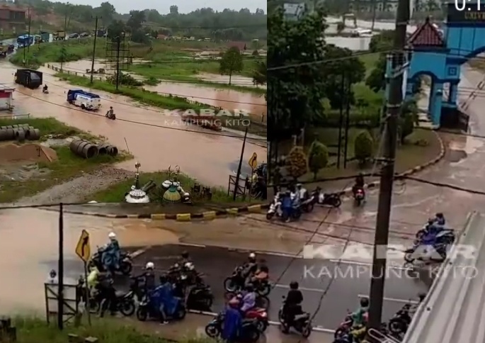 Jalan Terputus Akibat Banjir, Lalu Lintas Macet Panjang