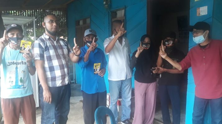 Kampanyekan CE-Ratu, Tim Elit dan Relawan Publik Blusukan di Tanjabtim