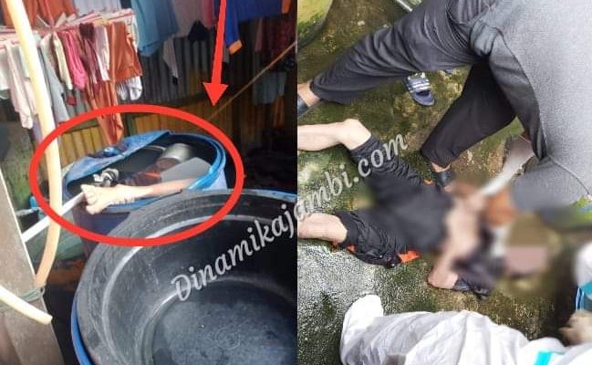 Warga Jalan Bangkinang Kelurahan Tungkal III, Kecamatan Tungkal Ilir, di hebohkan dengan penemuan sesosok mayat laki-laki di dalam drum,