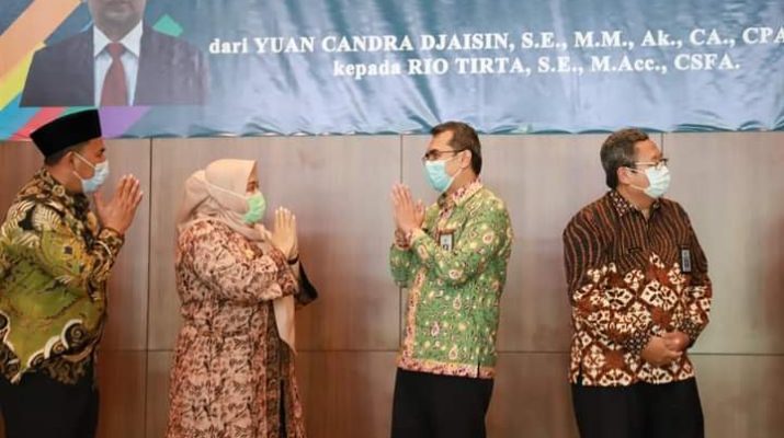 Bupati Muaro Jambi, Masnah Busro, menghadiri Sertijab Kepala BPK RI perwakilan Provinsi Jambi, Kamis (26/11/2020).