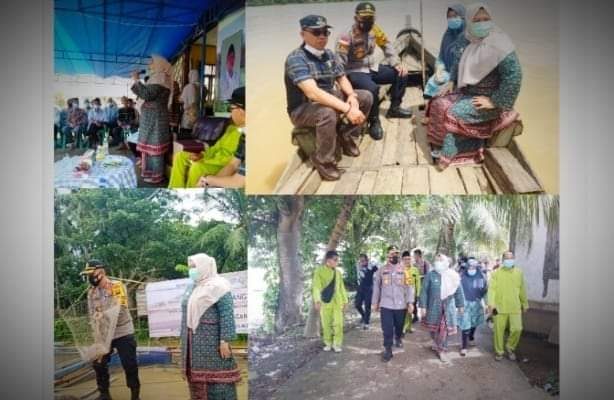 Kapolres Muaro Jambi hadiri penyerahan sembako, kepada masyarakat yang terdampak Covid-19, dari Dinsos PP dan PA Muaro Jambi pada Jum'at (27/11/2020).