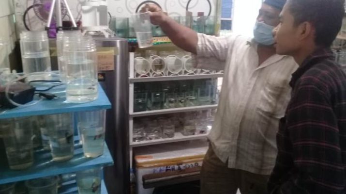 Seorang yang dulunya merupakan buruh bangunan yang kini menekuni bisnis ikan hias, dapat meraup keuntungan yang bisa dikatakan lumayan.