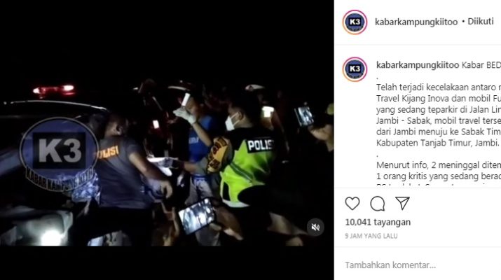 Lagi-lagi kecelakaan lalulintas terjadi di Provinsi Jambi. Kali ini, sebuah mobil Inova yang di gunakan sebagai kendaraan travel hantam Fuso