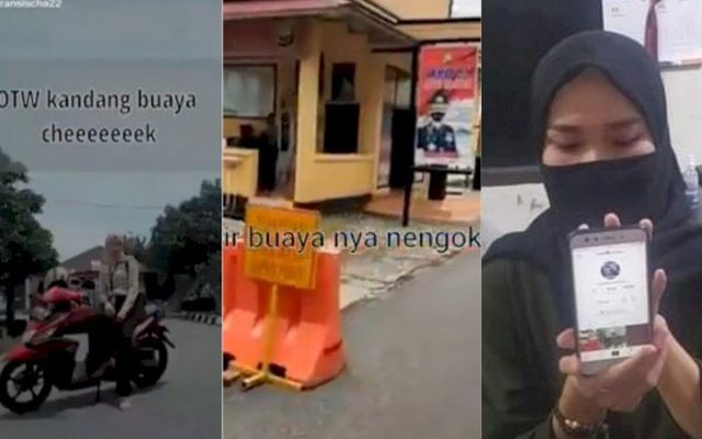 Jagat maya kembali dihebohkan oleh ulah wanita, yang bekerja sebagai honorer Diskominfo ini, Selasa (03/11/2020). Bagaimana tidak, dalam video TikTok yang diunggahnya. Ia menyebut ingin ke kandang buaya. Namun, belakangan ini wanita itu malah diamankan polisi.