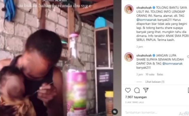 Entah apa yang merasuki Wanita ini, hingga tega cekoki seorang bayi pakai Miras. Tak ayal, hal ini pun buat heboh publik, di jagat maya negeri ini.