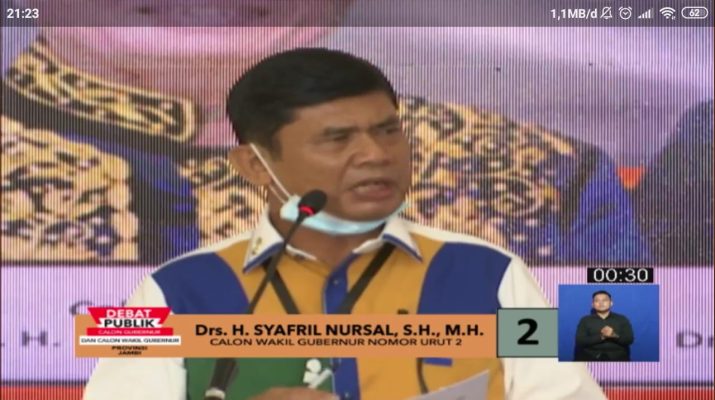 Program Dumisake Al Haris di pertanyakan, saat debat kandidat Paslon di Pilgub Jambi 2020 mendatang. Syafril Nursal pun bilang, bahwa program tersebut rawan korupsi.