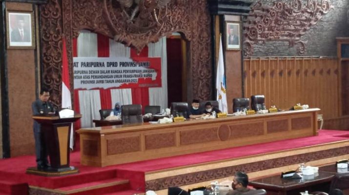Penjabat sementara (Pjs) Gubernur Jambi Ir Restuardy (Ardy) Daud, Terima Saran Prioritas Pembangunan Tahun 2021 dari fraksi DPRD Provinsi Jambi.