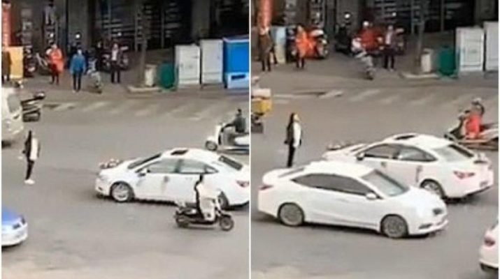 Seorang wanita nekat cegat mobil pengantin di jalanan yang sibuk. Tak ayal, aksinya membuat geger pengendara di ruas jalan tersebut.