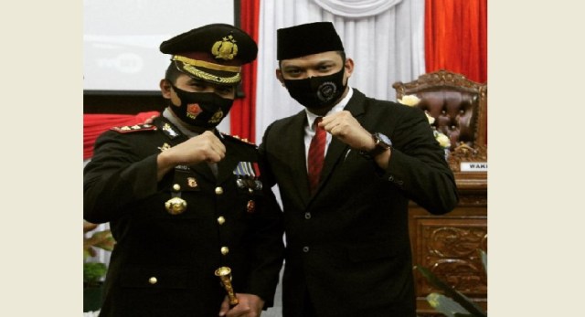 Pimpinan DPRD Kabupaten Muaro Jambi Aspresiasi kinerja Kapolres Muaro Jambi dalam menumpas kejahatan lingkungan.