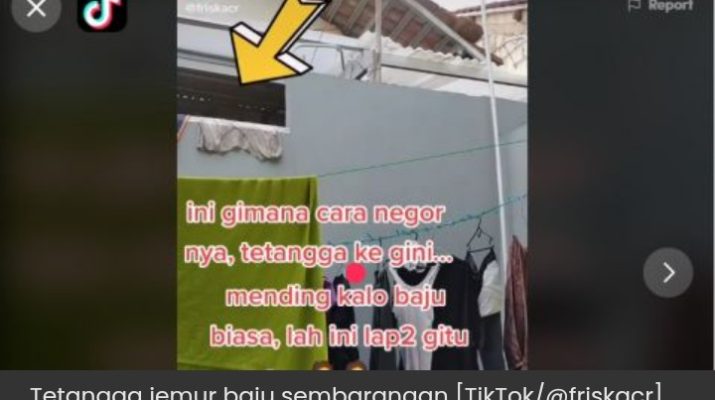 Jagat maya kembali di hebohkan dengan oleh pengguna akun media sosial. Di mana, seorang emak-emak curhat karena tembok rumahnya di jadikan jemuran oleh tetangga nya.
