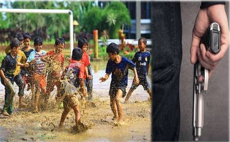 Baru-baru ini sebuah peristiwa menggemparkan terjadi, yakni seorang pria yang tengah mabuk tembak dada seorang bocah yang tengah bermain bersama temannya.