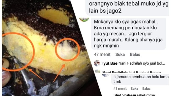Media sosial di Jambi tengah heboh beli bolu tapi jamuran. Tak kalah heboh, sang korban tak menyebut sosok penjual mendapat pujian dari warganet.