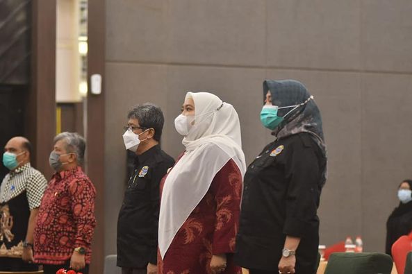 Bupati Muaro Jambi Rabu (16/6/2021) hadiri Rakor Gugus Tugas Reforma Agraria di Swissbel Hotel. Masnah apresiasi capaian pembangunan Jalan Tol Jambi